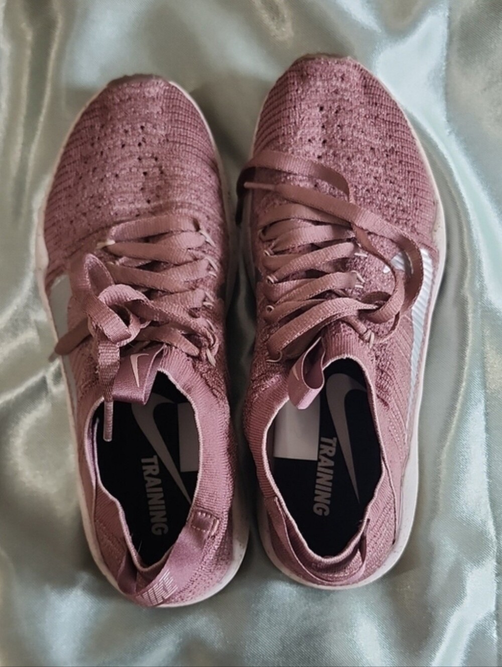 Nike Zoom Women's Mauve Pink Knit Training Sneakers - Mauve/Pink